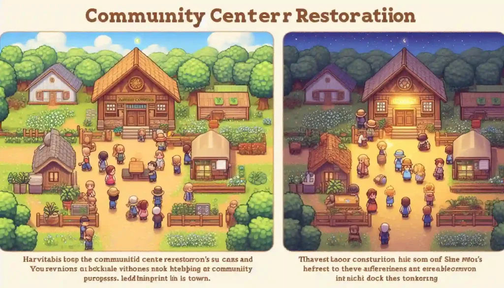 Community center restoration scene